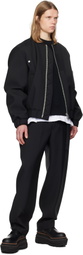 sacai Black Sponge Sweat x Nylon Twill Pullover Sweatshirt