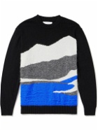 NN07 - Jason 6607 Brushed Recycled Wool-Blend Sweater - Black
