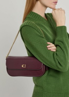 Coach Brook Leather Shoulder bag - Burgundy - One Size