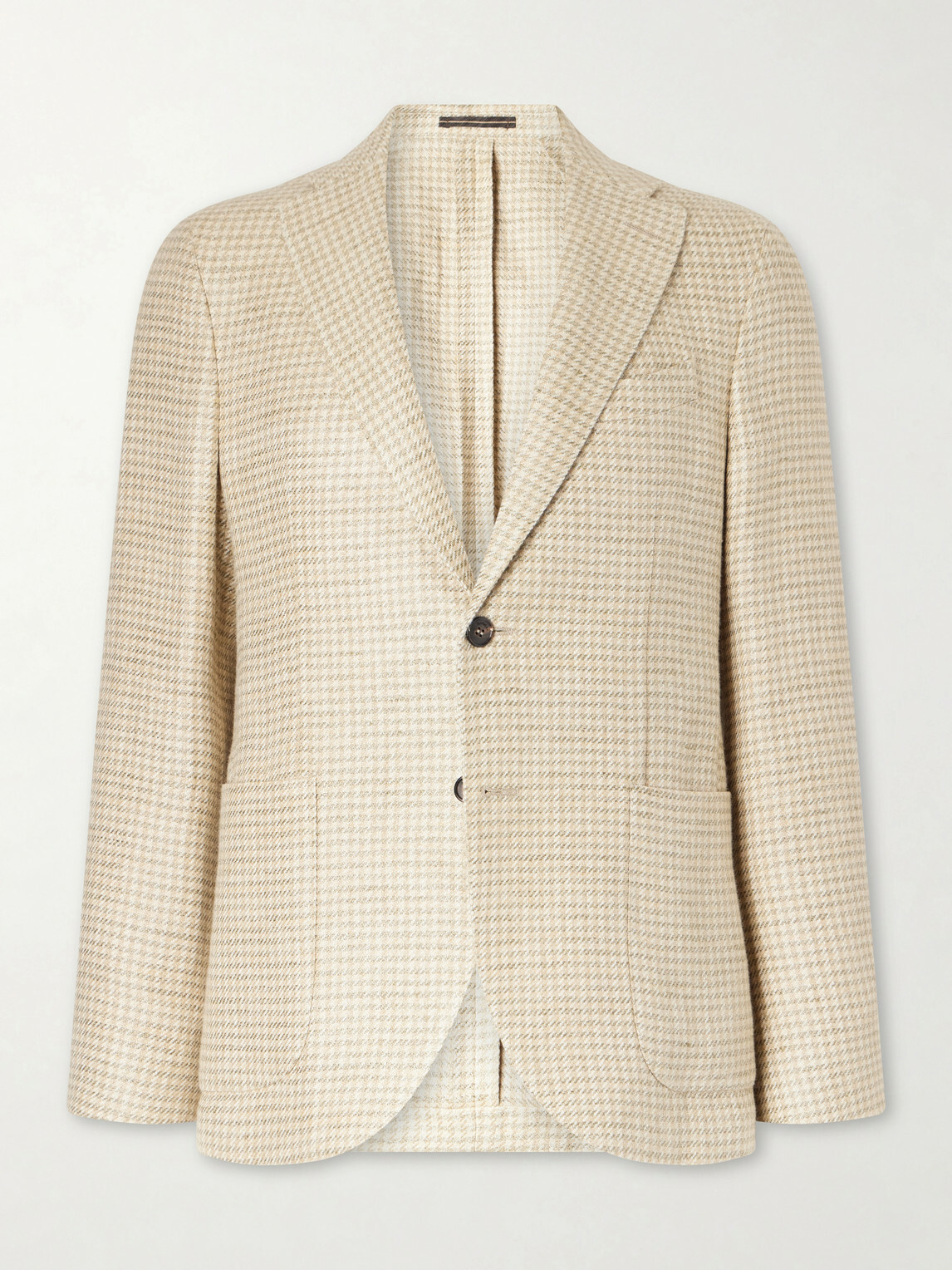 Slowear - Houndstooth Linen and Silk-Blend Blazer - Neutrals