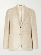 Slowear - Houndstooth Linen and Silk-Blend Blazer - Neutrals