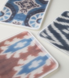 Les-Ottomans Ikat glass tray