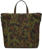 Versace Green Camo 'La Medusa' Tote