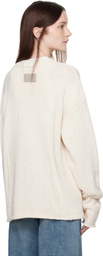 Aya Muse Beige Vintage Crewneck Sweater
