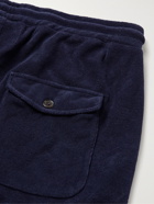 UNIVERSAL WORKS - Beach Cotton-Blend Terry Drawstring Shorts - Blue