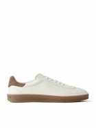 Loro Piana - Tennis Walk Suede-Trimmed Leather Sneakers - White
