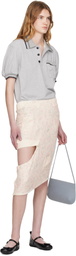 OPEN YY Off-White Floral Blankie Midi Skirt