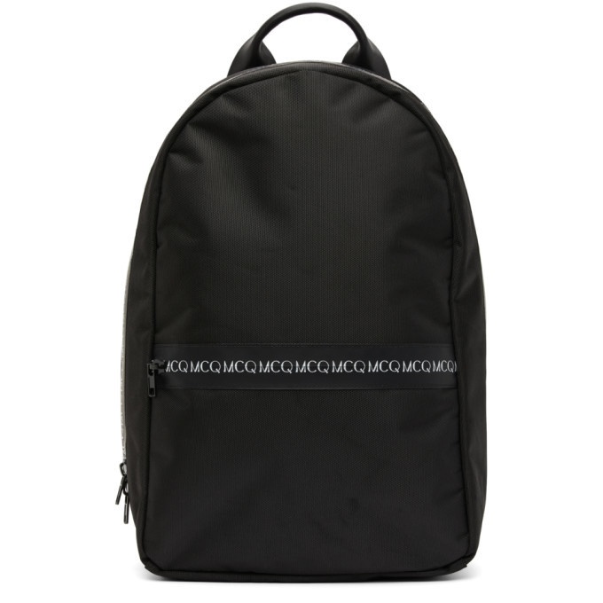 Photo: McQ Alexander McQueen Black Logo Zip Backpack