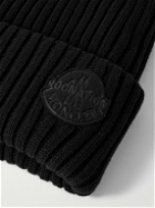 Moncler Genius - Roc Nation by Jay-Z Logo-Appliquéd Ribbed Virgin Wool Beanie