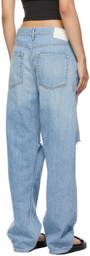 Grlfrnd Blue Bella Low Rise Boyfriend Jeans