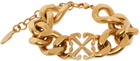 Off-White Gold Arrow Chained Bracelet