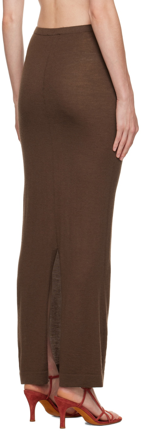 ÉTERNE Brown Emma Maxi Skirt