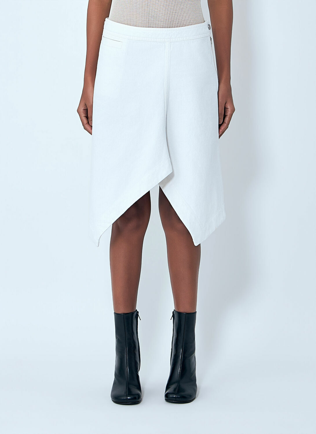 Lemaire Asymmetric Denim Skirt