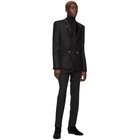 Balmain Black Wool Satin Collar Blazer