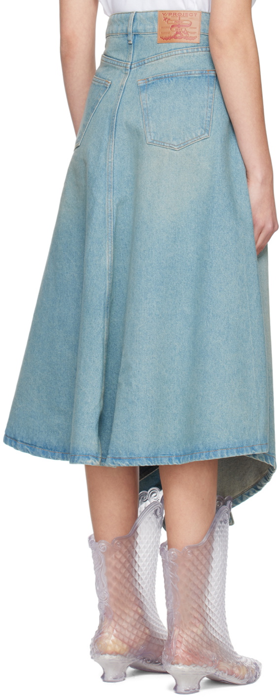 スカート Y/Project Blue Cutout Midi Skirt Y/Project Blue Cutout Denim Midi Skirt Y/Project