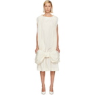 Simone Rocha Off-White Bow Hem Egg Midi Dress