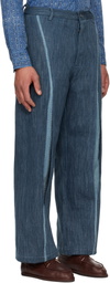 Kartik Research Blue Knee Pleat Jeans