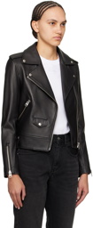 MACKAGE Black Baya Leather Biker Jacket