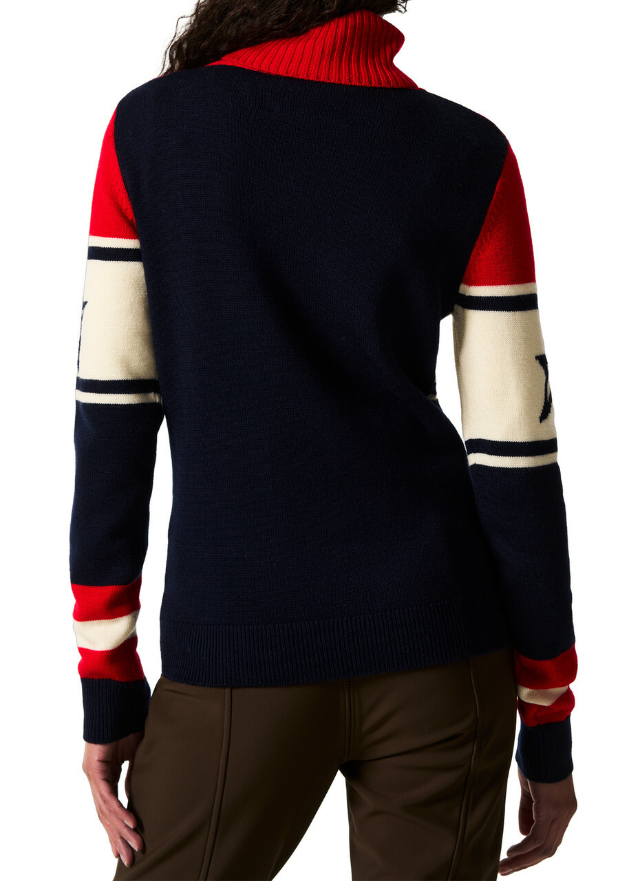 Perfect Moment Schild Roll-neck Merino Wool Sweater Navy