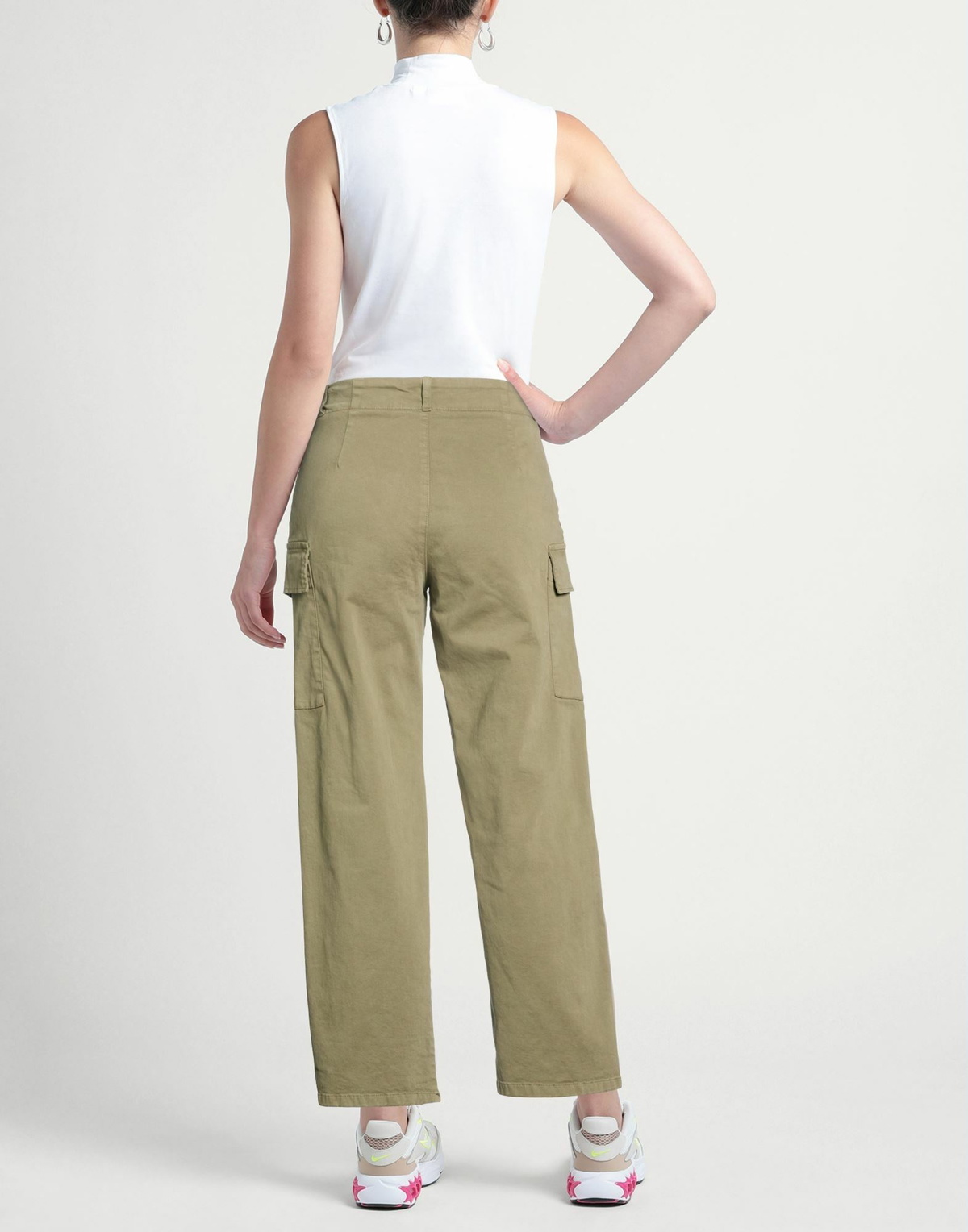 Manila Grace Womens Pants in Military green