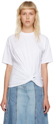 Victoria Beckham White Knotted T-Shirt