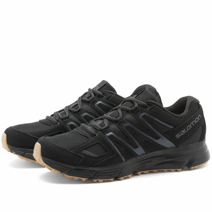 Photo: Salomon Men's X-Mission 4 Suede Sneakers in Black/Ebony/Gum