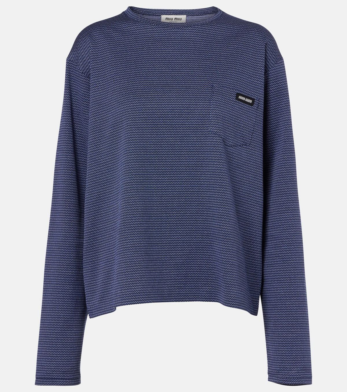 Miu Miu Striped jacquard cotton jersey T-shirt