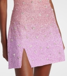 Clio Peppiatt Crystal beaded minidress