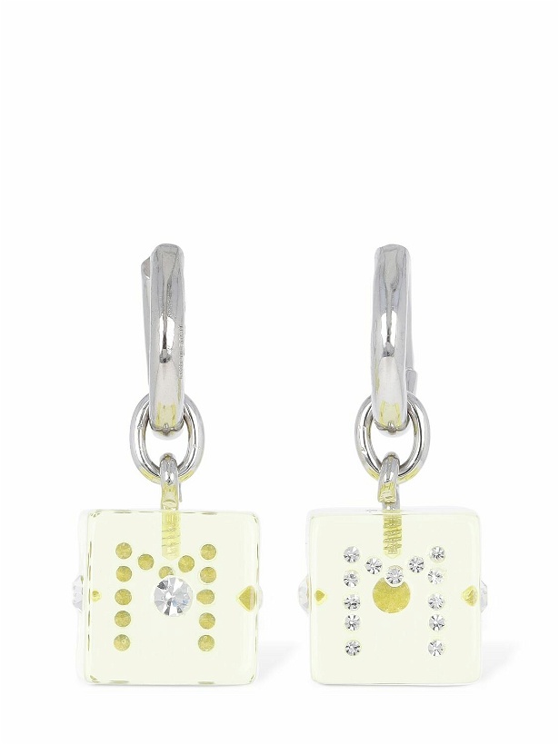 Photo: MARNI - Resin Earrings W/ Dice & Crystal