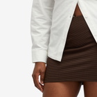 DONNI. Women's Box Weave Stretch Skirt in Espresso