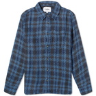 Corridor Men's Cosmic Acid Plaid Shirt in Blue