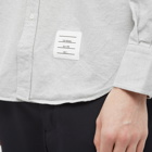 Thom Browne Men's 4 Bar Flannel Shirt in Med Grey