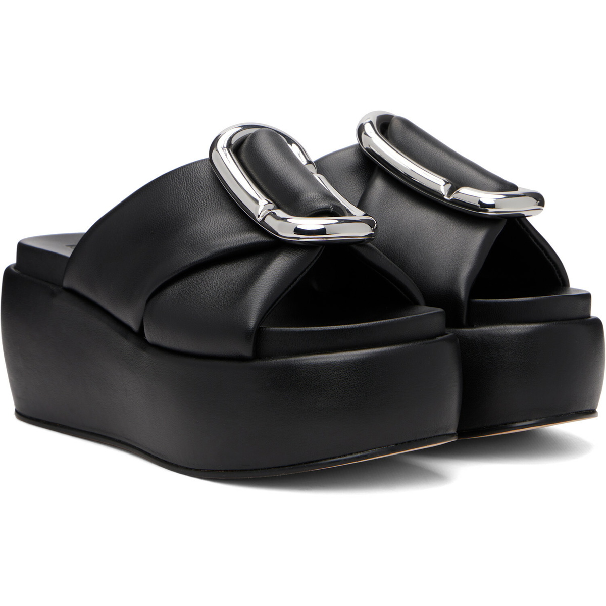 Marc Jacobs Black 'The Pop J Marc' Platform Sandals