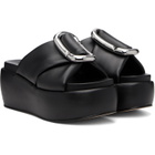 Marc Jacobs Black 'The Pop J Marc' Platform Sandals