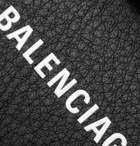 Balenciaga - Logo-Print Textured-Leather Bifold Cardholder - Men - Black