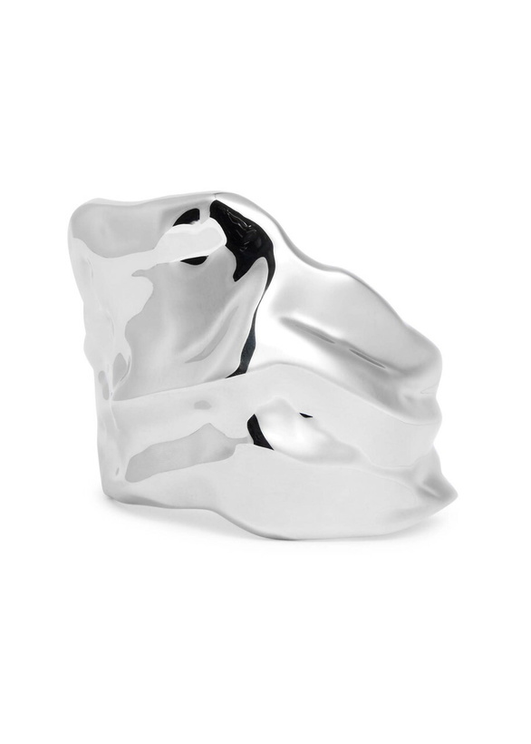 Photo: Dries Van Noten Sculpted Metal Cuff - Silver - One Size