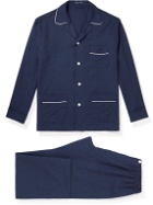 Thom Sweeney - Cotton and Cashmere-Blend Twill Pyjama Set - Blue