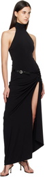 Coperni Black Suspended Halterneck Maxi Dress