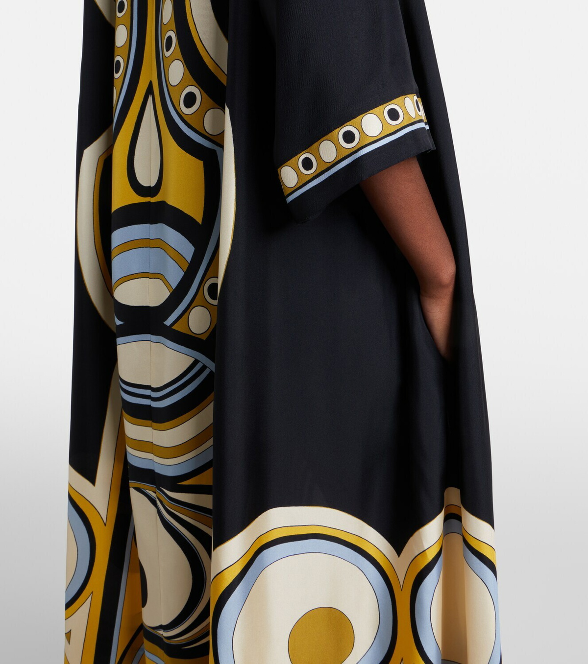 La DoubleJ Muumuu printed silk twill maxi dress