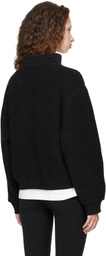 Entire Studios Black System Half Zip Fleece Sweater
