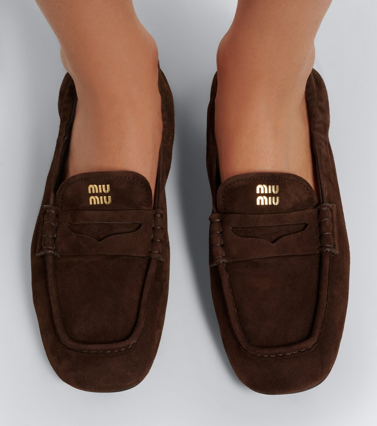 Miu Miu Suede penny loafers