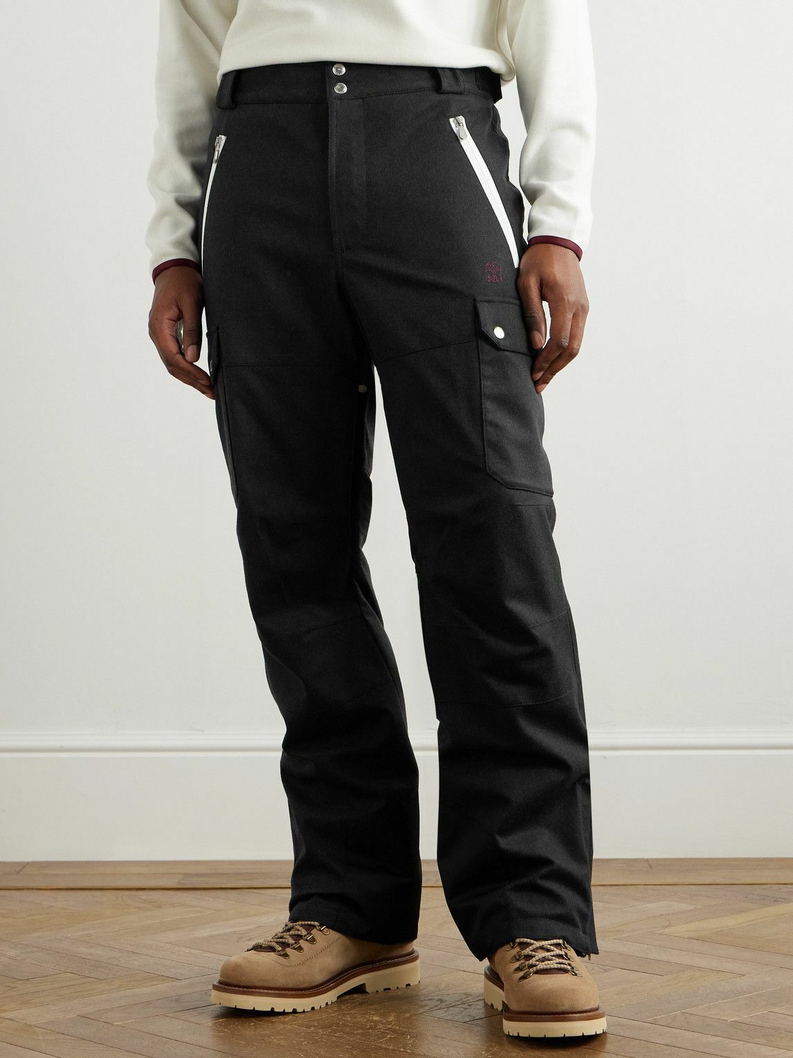 Brunello Cucinelli - Straight-Leg Shell-Trimmed Wool Ski Pants - Gray