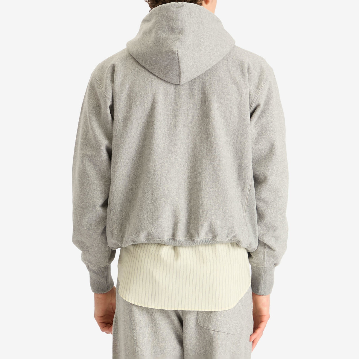 Auralee Men's Soft Jersey Hoodie in Top Grey Auralee