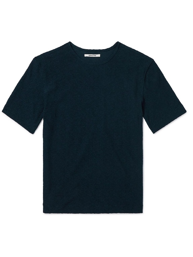 Photo: Kestin - Stac Slub Cotton-Jersey T-Shirt - Blue