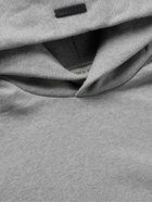 Fear of God - Eternal Logo-Flocked Cotton-Jersey Hoodie - Gray