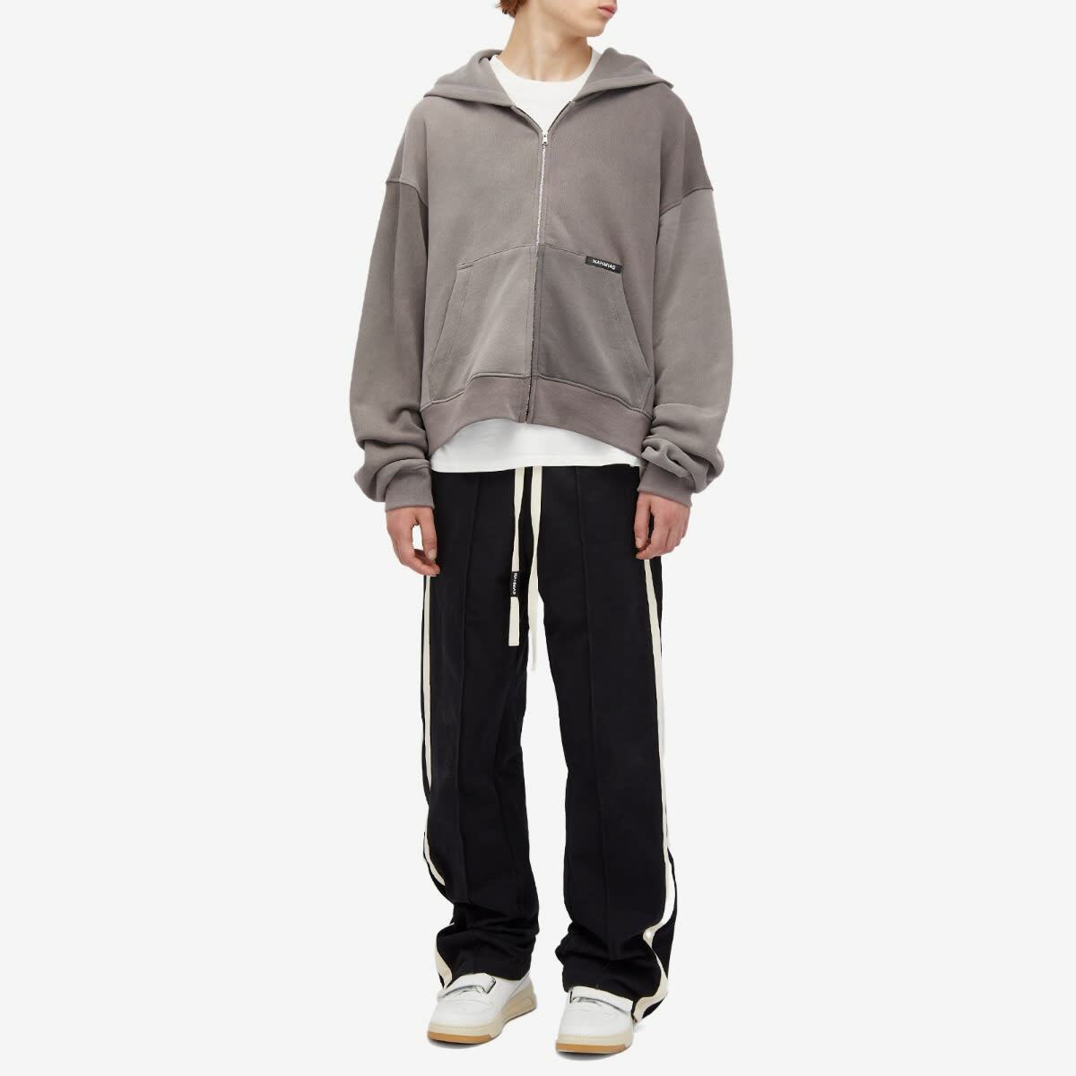 Nahmias Men's Classic Zip-Up Hoodie in Vintage Bark