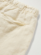 Hartford - Joggy Straight-Leg Linen Drawstring Trousers - Yellow