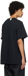 N.Hoolywood Black Half Sleeve T-Shirt