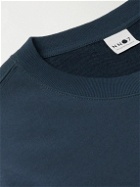 NN07 - Alan Logo-Embroidered Cotton-Jersey T-Shirt - Blue