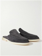 Loro Piana - Babouche Walk Suede Backless Loafer - Gray